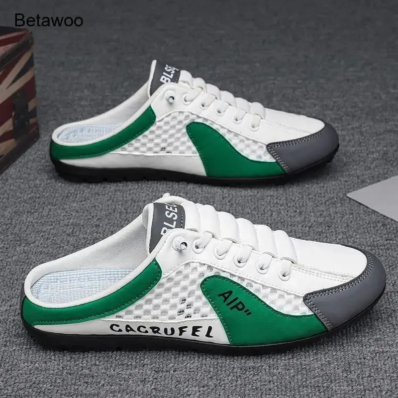 Backless Slip On Half Slide Sneakers for Men Breathable Mesh Casual Shoes — image 4