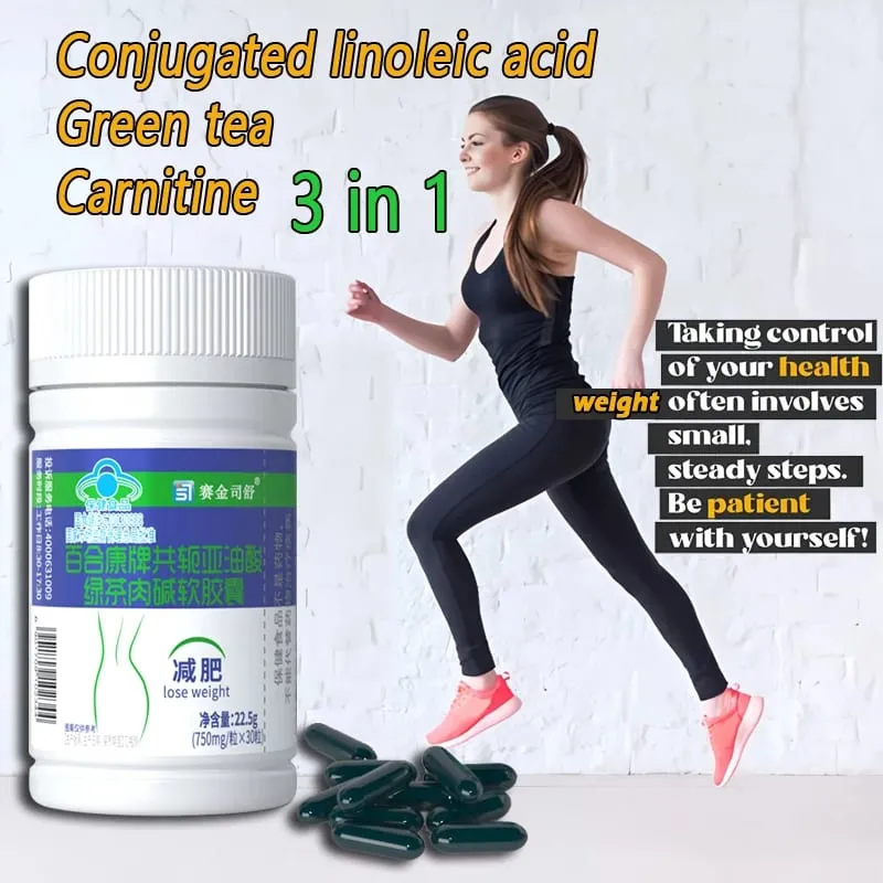 Conjugated linoleic acid Slimming Products green tea Cellulite Weight Loss for Lean Abdominal Fat Burner Detox Bowel Motility — image 1