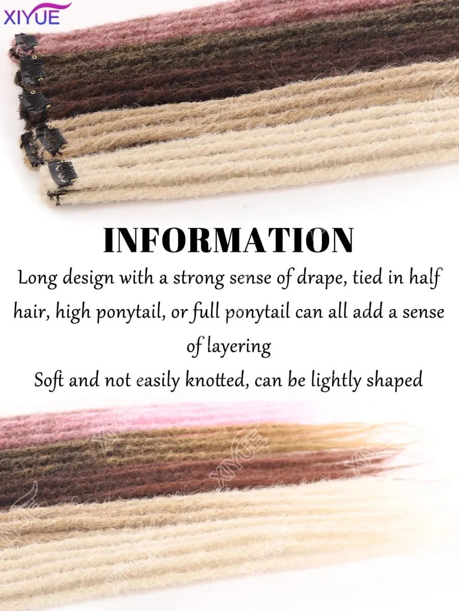 Synthetic BB Clip Dreadlock Hair Extensions Dreadlock Extensions Hip-hop Ombre Hair Extensions African Tribe Style — image 6