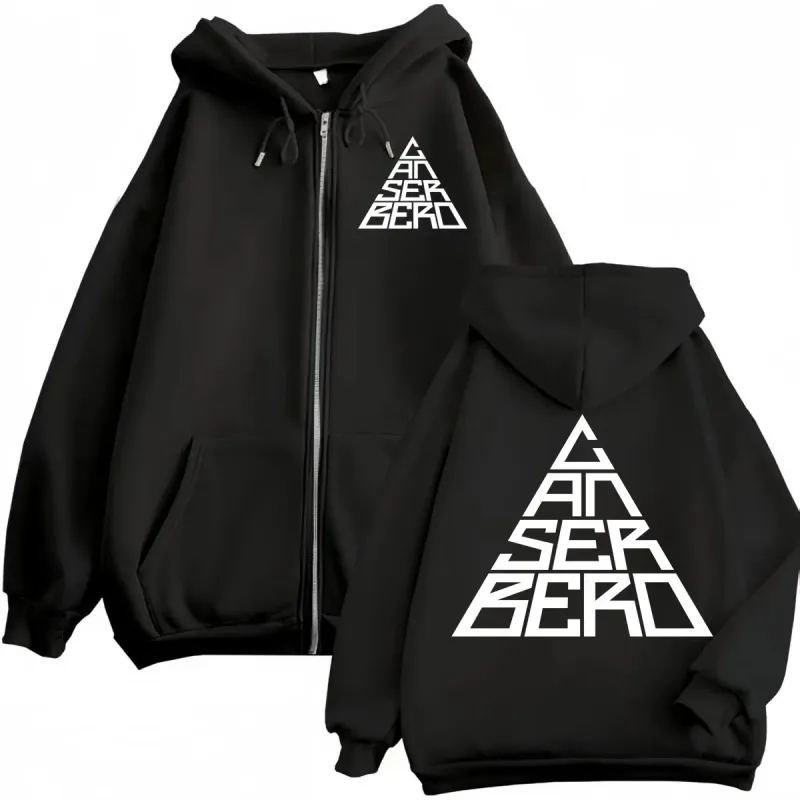 Canserbero Tudo o que precisamos é amor Muerte Vida Merch Zipper Hoodie Moda masculina Hip Hop Zip Up Moletons Casual Pulôveres de lã — image 19