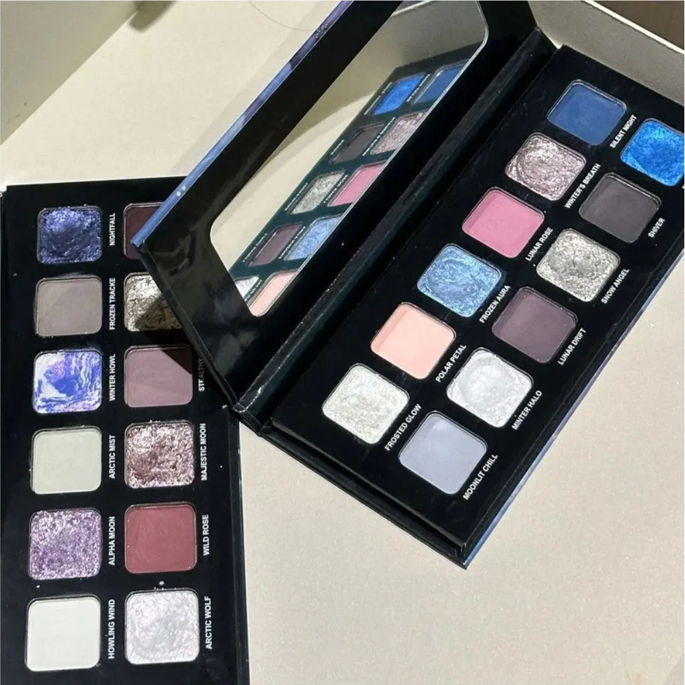 12 Colors Metallic Eyeshadow Palette Pearl Matte Sparkling Shimmer Blue Eye Shadow Highlighter Brighten Glitter Halloween Makeup — image 6