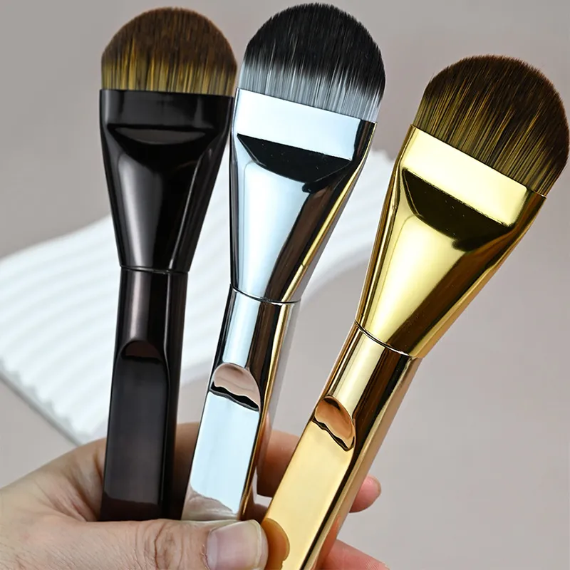 1pcs Ultra Thin Foundation Brush Tongue-Shaped Seamless Concealer Flat Head Soft Hair Beauty Tools Makeup Brushes Mask Brush — image 5