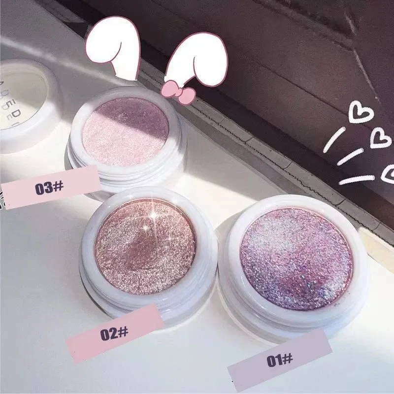 Monochrome Glitter Eyeshadow Gold Shining Brighten Eyes Makeup Long Lasting Eye Brightening Makeup Pearlescent Shimmer EyeShadow — image 6