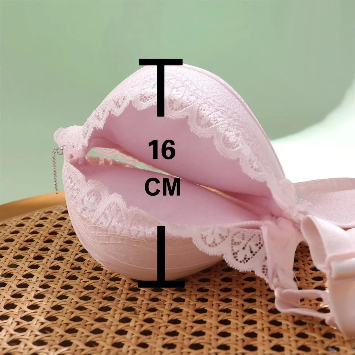 Ultra-Thick 8cm Push up Bra Lace Gathered Wireless Full Coverage Lingerie Side Support for A/B Cup Women — image 3
