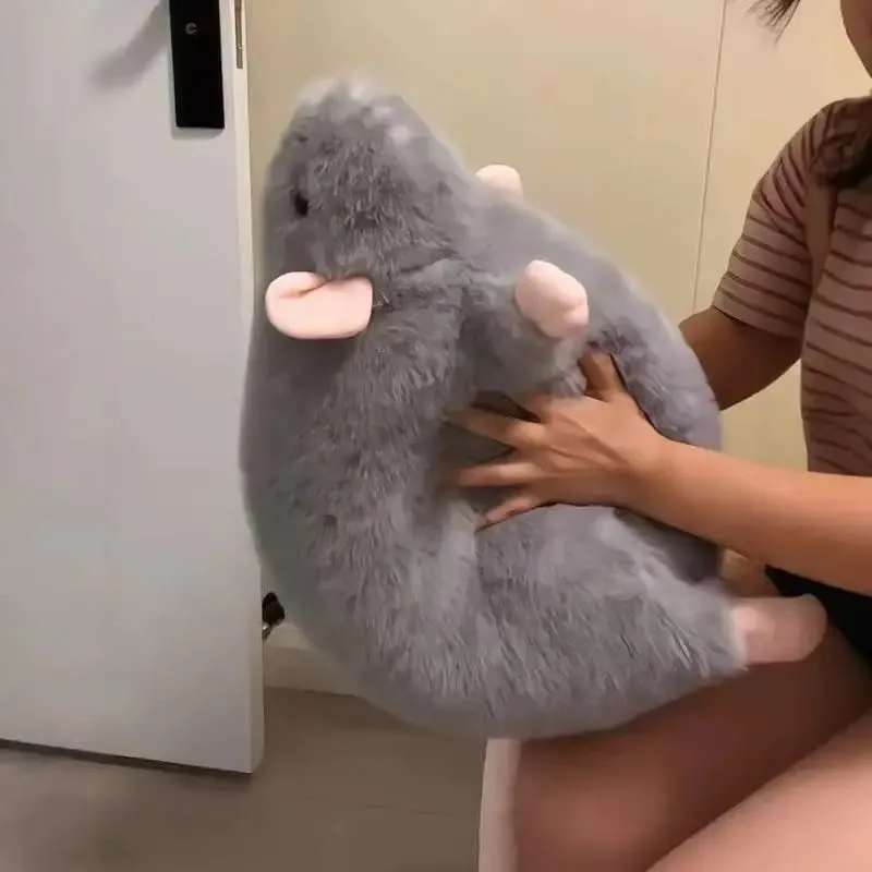 1Pc 35/50/90cm Cartoon Flower Branch Rat Soft Oversized Animal Figure Cute Simulation Big Mouse Plush Toy Pillow Birthday Gift — image 4