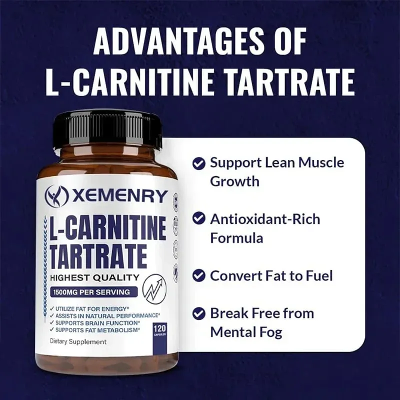 Kapsul Premium L-Carnitine Tartrate 1500 mg - Pengeluaran Tenaga Semulajadi Menyokong Metabolisme — image 4