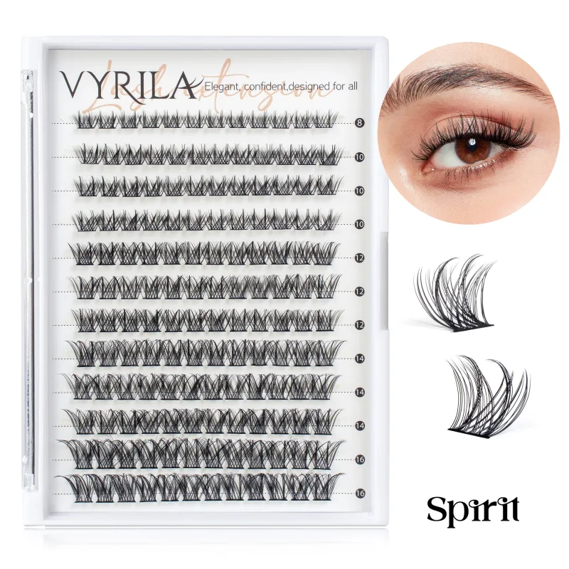 Individual Lashes Cluster C Curl Mix Lash Clusters 3D Wispy DIY Extension Eyelash 0,1mm Super Thin Band Resuable Natural Lashes — image 11