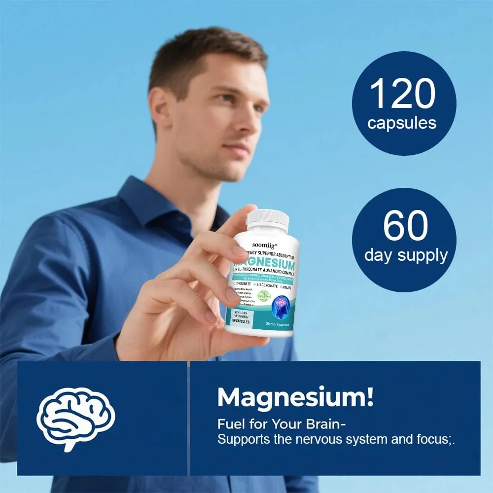 3-i-1 - Magnesium L-Treonat Glycinate Malat Hjärnhälsa Sömnstöd Förbättrad immunitet Energimetabolism — image 6