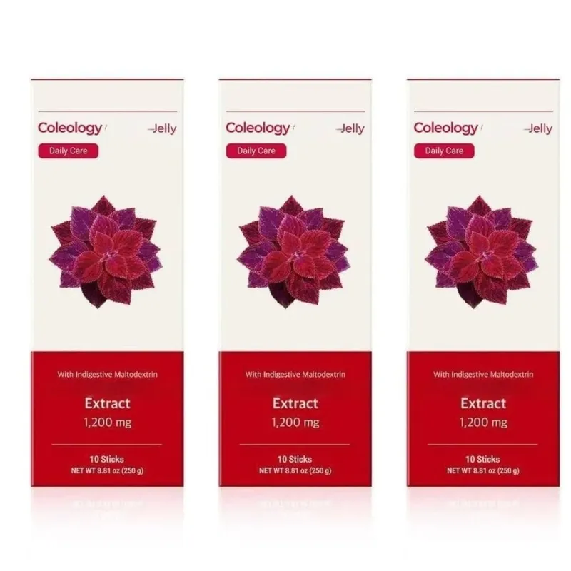 Coleology Cutting Stick Jelly Pomegranate Flavor with Plant Based Formula and Chia Seeds Help Stay Healthy 10packs Supplement
