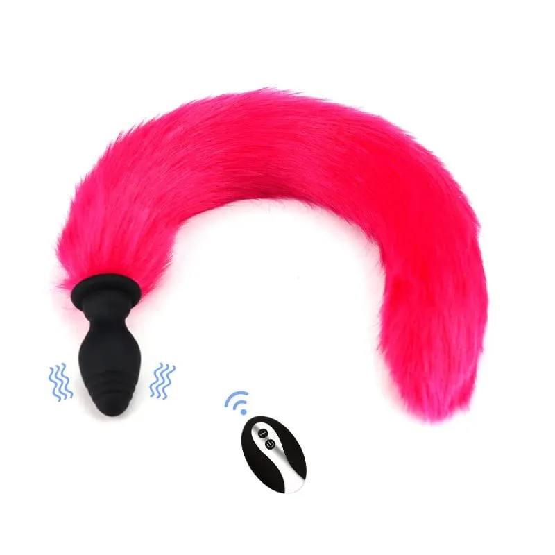 Fox Tail Anal Plug with Remote Control Vibrating - Faux Fur & Silicone Role Play Adult Toy Multi-Color BDSM Sex Toys for Couples — image 8