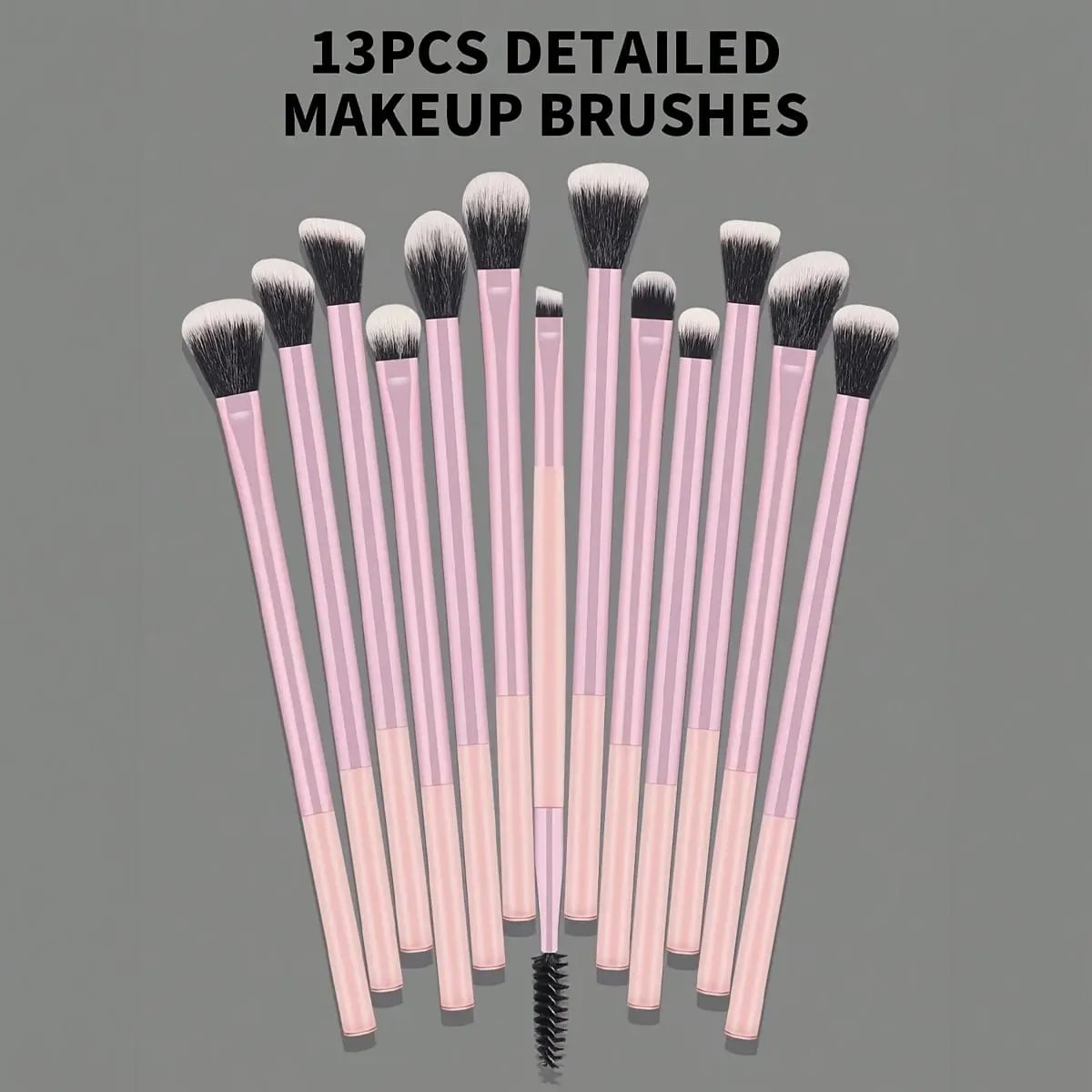 A Set of 13 Professional Makeup Brushes - Foundation Brush Eyeshadow Brush Eyebrow Brush Blending Brush Highlighter Brush C — image 4
