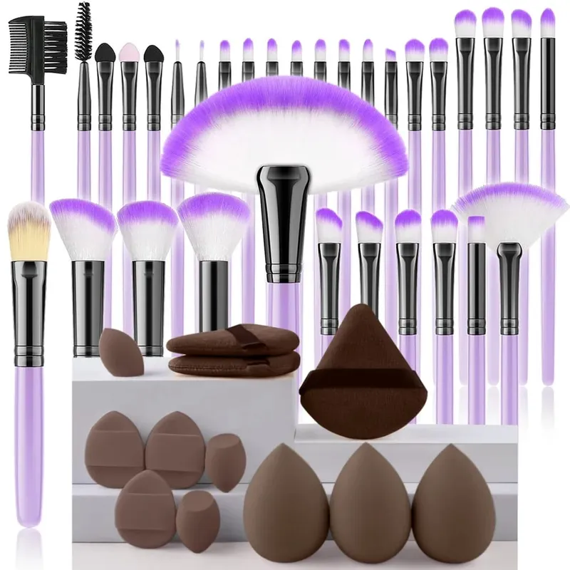 32Pc Makeup Brush Set Cosmetic Tools for Powder Eye Shadow Foundation Blush Blending Beauty Makeup Brush Kit for Makeup Starters — image 28