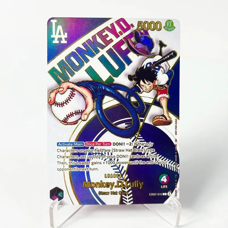 One Piece US College Basketball Luffy Promo Card Straw Hat Crew Anime Collectibles Replica High Quality Cards Foil Texture Card — image 3