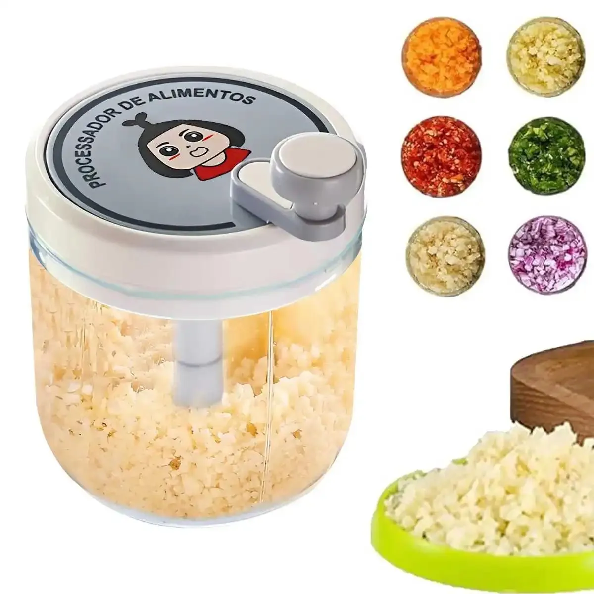 Garlic Crusher Highly Efficient Masher Chopper for Home Multifunctional Manual Grinder with Safe Blades