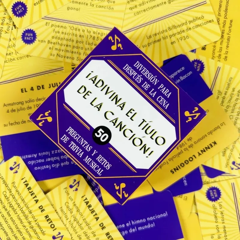 5.5x5.5cm Spanish Mini Size Game Cards " Name That Word !" 50 Pcs Cards Game Family Gathering Card Game Camping Game — image 3