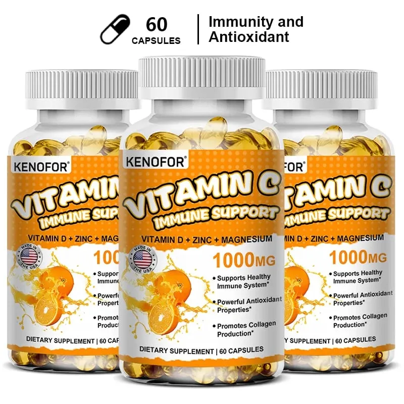 Vitamin C Capsules Antioxidant Support Immune System Cellular Energy Production Skin Brightening & Collagen Synthesis — image 10