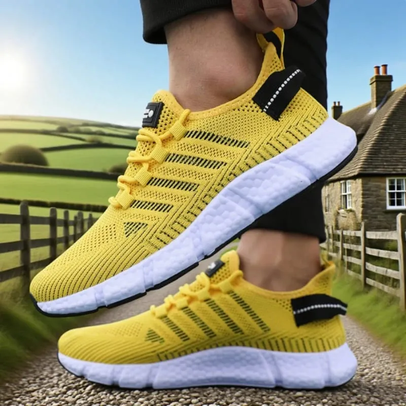 Soft Soled Running Shoes for Men Breathable Mesh Flexible Casual Sneakers Comfortable Sustainable Soles Tennis Training Shoes — image 1
