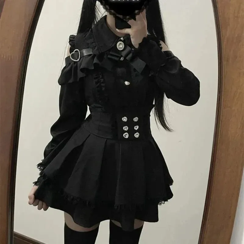 Japanese Style Lolita 2 Piece Set Y2k Mini Skirt Woman Harajuku Sweet Kawaii Print Dress Tops Korean Fashion Elegant Dress — image 20