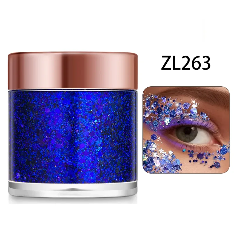 Chameleon Glitter Gel Sequins for Eye & Body Hair Makeup Bright Pearl Sequins Shimmer Face Shiny Decorations DIY Art & Parties