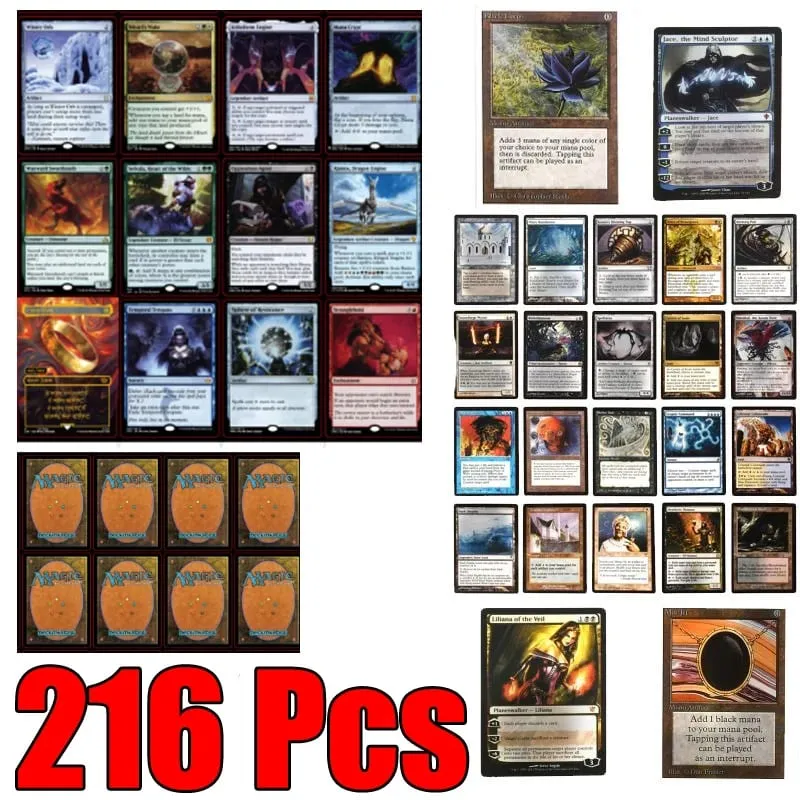 216 Pcs Black Core Cards P9 Dual Land Fetch Land Shock Lands Proxy Cards Cards — image 1