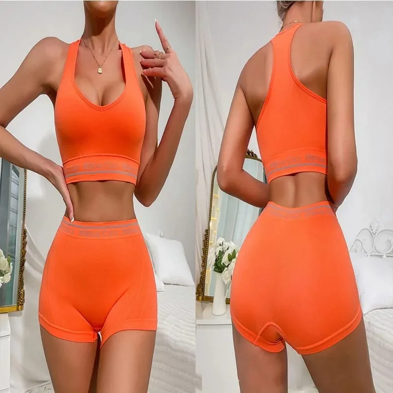 Women's Letter Print 2 Piece Scoop Neck Bra and Mid Rise Boyshort Lingerie Set — image 6