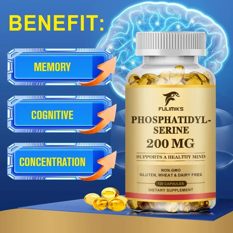 Premium Phosphatidyl Serine Capsules Support Memory Cognitive Concentration Reduces Stress Hormones & Fatigue Sharp Focus — image 4