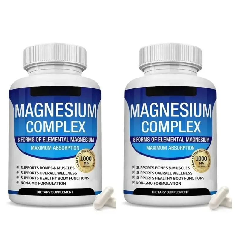 Magnesium Complex Capsule Contain Glycinate Citrate 1000mg and Multiple Magnesium Daily Health Nutrition Supplement 90 Count — image 8