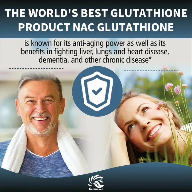 Greensure NAC Glutathione Capsules N-Acetyl Cysteine 1200 mg Support for Liver Lung | Amino Acid Increases Glutathione — image 3