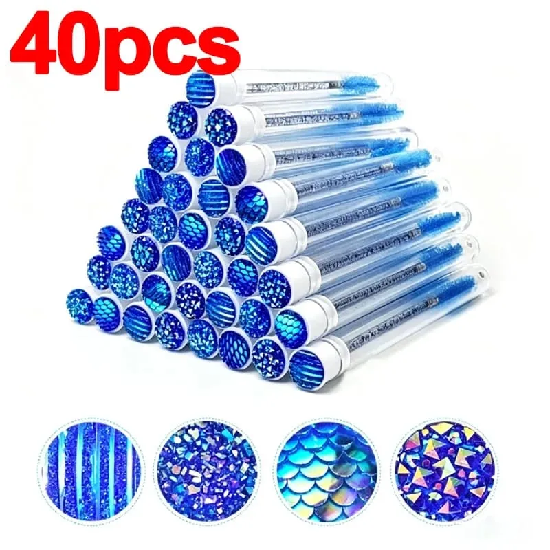 New 20/40pcs Disposable Eyelash Brush Tube Mascara Wands Tubes Dust-proof Lash Spoolies Storage Makeup Tool HZS36 — image 13
