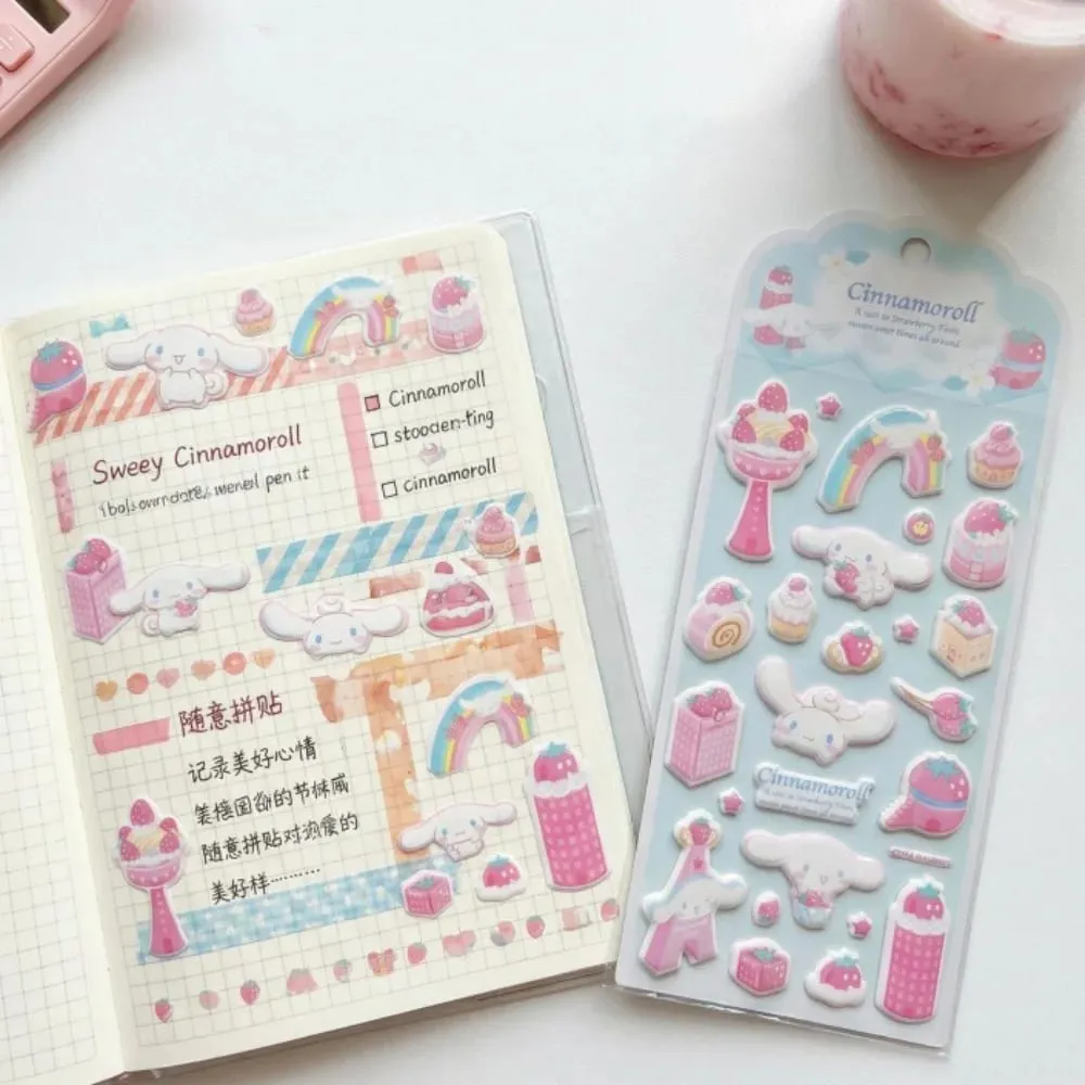 Genuine Sanrio 3D Foam Stickers Cartoon Hello Kitty Kuromi Melody Toy Decal For Scrapbook Water Mug Phones Planners Decor Decals — image 4