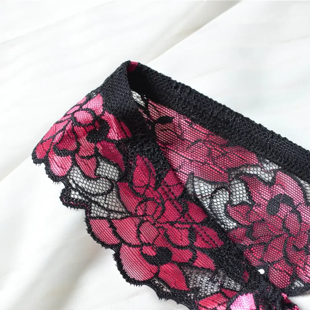 Men Floral Lace Thong Low Rise Elastic Waist G‑String Breathable See‑Through Floral Print Male Underwear Sexy Lingerie Panties — image 14