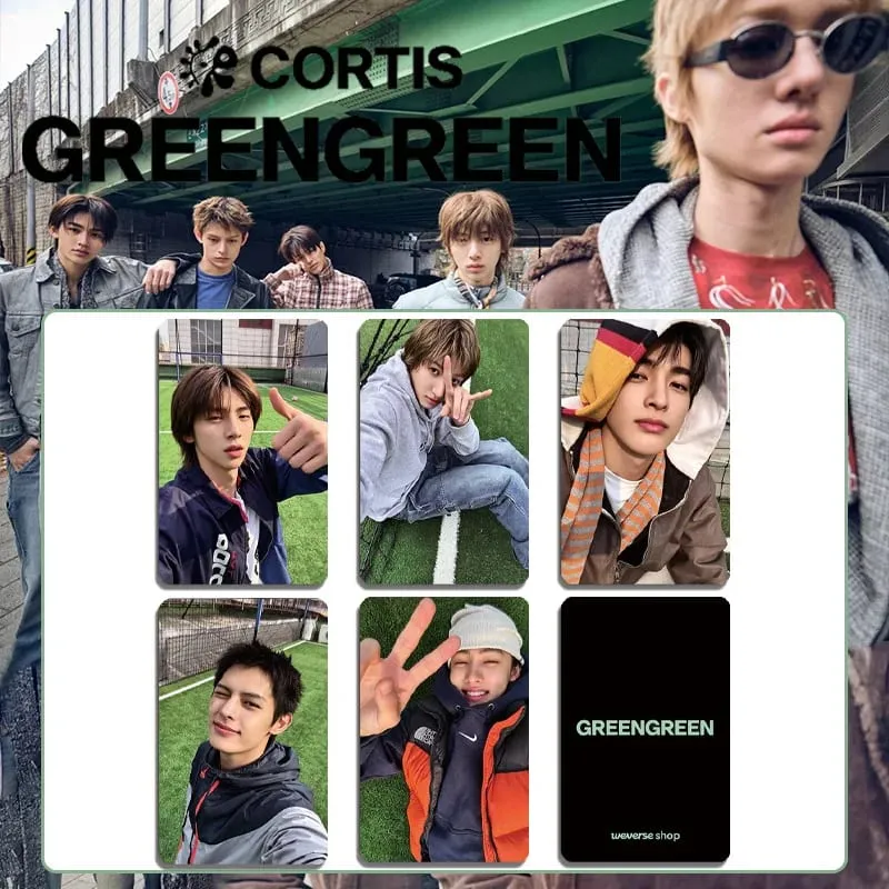 A 5Pcs/Set Idol Boy CORTIS New Album GREENGREEN Lomo Cards Postcards Martin James Juhoon Seonghyeon Keonho Fan Gifts Collection — image 4