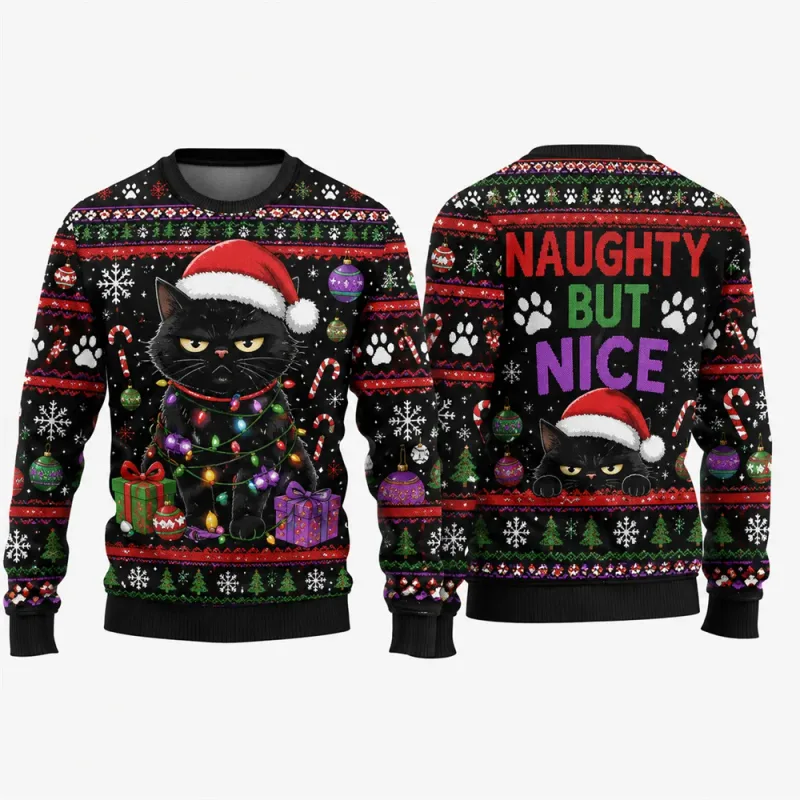 Gingerbread Man Ugly Christmas Sweatshirt 3D Graphic Crewneck Unisex Funny Candy Cane Xmas Party Holiday Pullover Gift Male Top — image 10