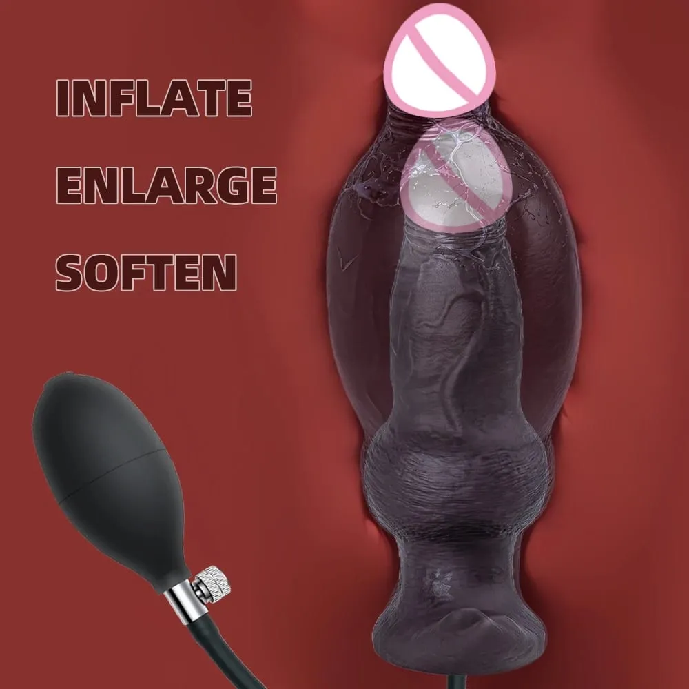 Big Butt Plug Inflatable Anal Plug Penis Wearable Soft Silicone Monster Dildo Knot Trainer Dick for Men Gay Women Adult Sex Toys — image 5