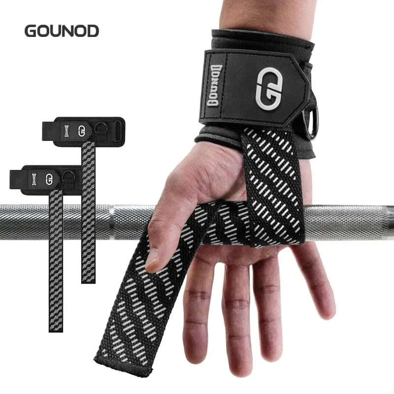 2Pcs Weightlifting Wrist Straps Strength Training Adjustable Non-slip Gym Booster Bands Fitness Lifting Support Sports Grip Band — image 2