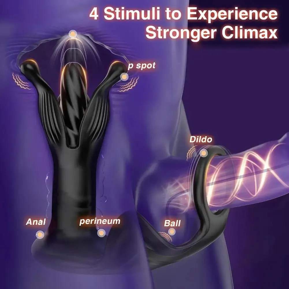 Prostate Massager Anal Plug 9 Tension Remote Control Retractable Backyard Prostate Anal Plug Automatic Multi-frequency Sex Toys — image 5