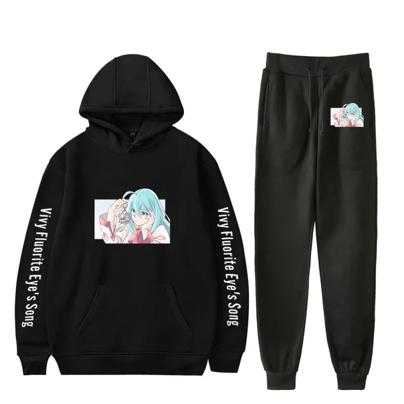 Harajuku Comfortable Vivy Fluorite Eye's Song Print Sweatshirt Sweatpants Hoodies+ Trousers Suit Boys/Girls 2 Piece Set Clothes — image 13