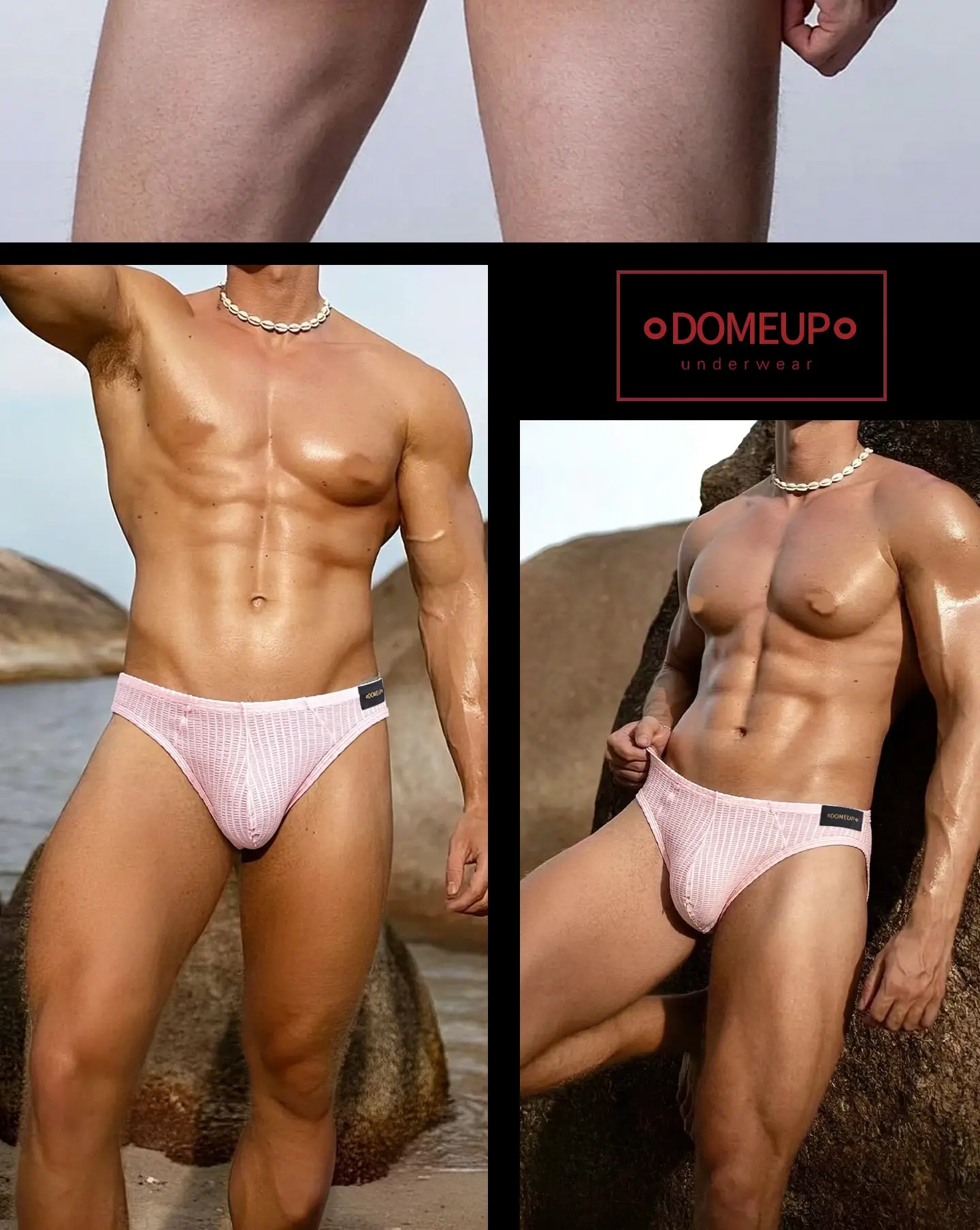 Men's Low‑Rise Briefs, Vertical Striped Sheer Mesh Underwear, Nylon Elastane Stretch Pouch Underpants for Daily Wear — image 16