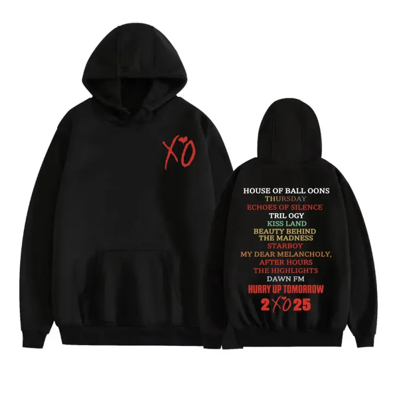 The Weeknd After Hours Album 2025 Print Hoodies Men's Clothing Fashion Hip Hop Street Sweatshirt Fleece Comfort Oversized Hooded — image 1