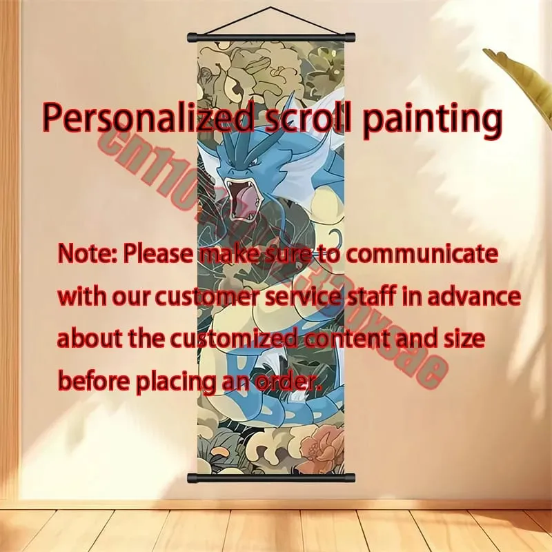 Printed Pokemon Poster Anime Wall Artwork Gengar Eevee Pikachu Images Scroll Paintings Retro Artist Home Living Room Decor