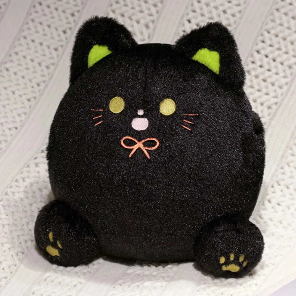 's Accompany PP Cotton Calico Cat with Hand Pocket Smile White Cat Pillow Plump Funny Black Cat Children Girl — image 9