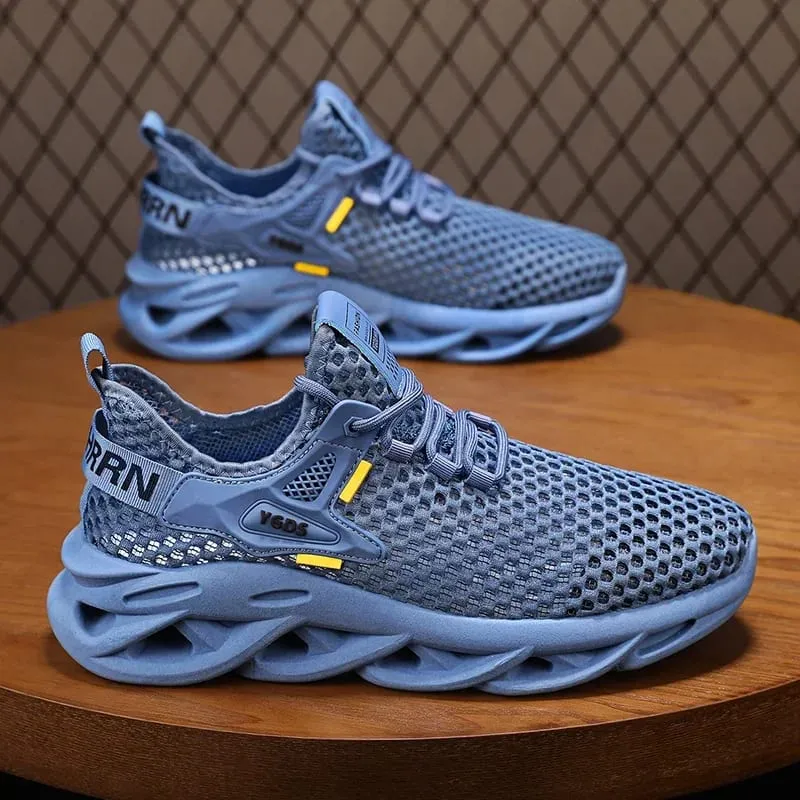 Breathable Mesh Summer Men Platform Sneakers Lightweight Casual Loafers Shoes for Running Tennis Hiking Outdoor Daily Wear