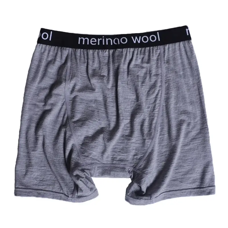 100% Merino Wool Mens Lightweight Boxer Brief Merino Wool Underwear Soft Moisture Wicking Breathable Sports Hiking Underpants