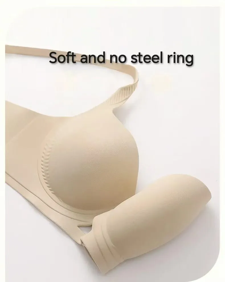 New Hollow-out One-piece Seamless Comfortable Push Up Lingerie Small Breast Gathering Anti-sagging No Steel Ring Bra — image 7