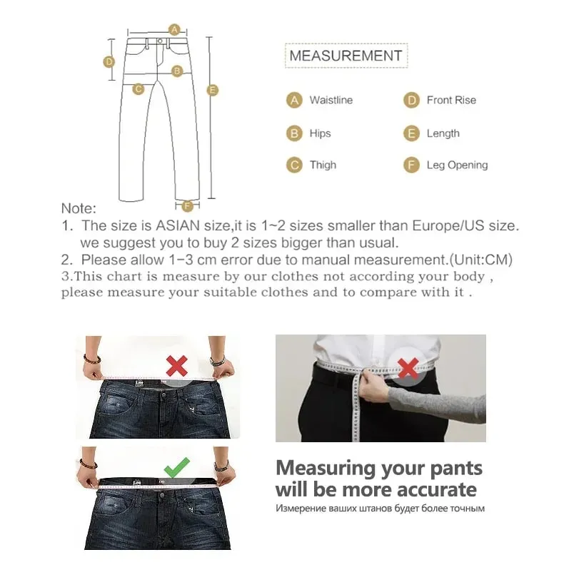 Good Quality Autumn Winter Men's Jeans Classic Retro Blue Denim Pants Work Straight Stretch Cotton Trousers Streetwear Plus Size — image 9