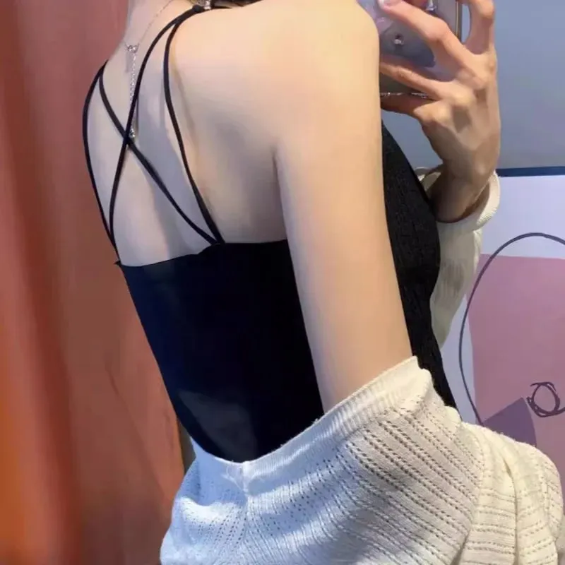 Summer Bra Black Corset Active Big Size Bralette Anti Sagging Bra Vest Topic Camisole&tanks Traf Woman Clothing Top Traf Zara — image 3