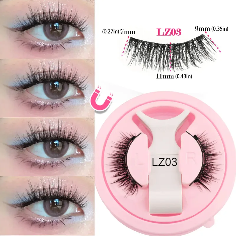 1 Set Magnetic Eyelashes Reusable Cat Eye Magnetic Lash Cosplay Sensitive Eye Friendly Natural Curler False Lashes Make Up Tool — image 10