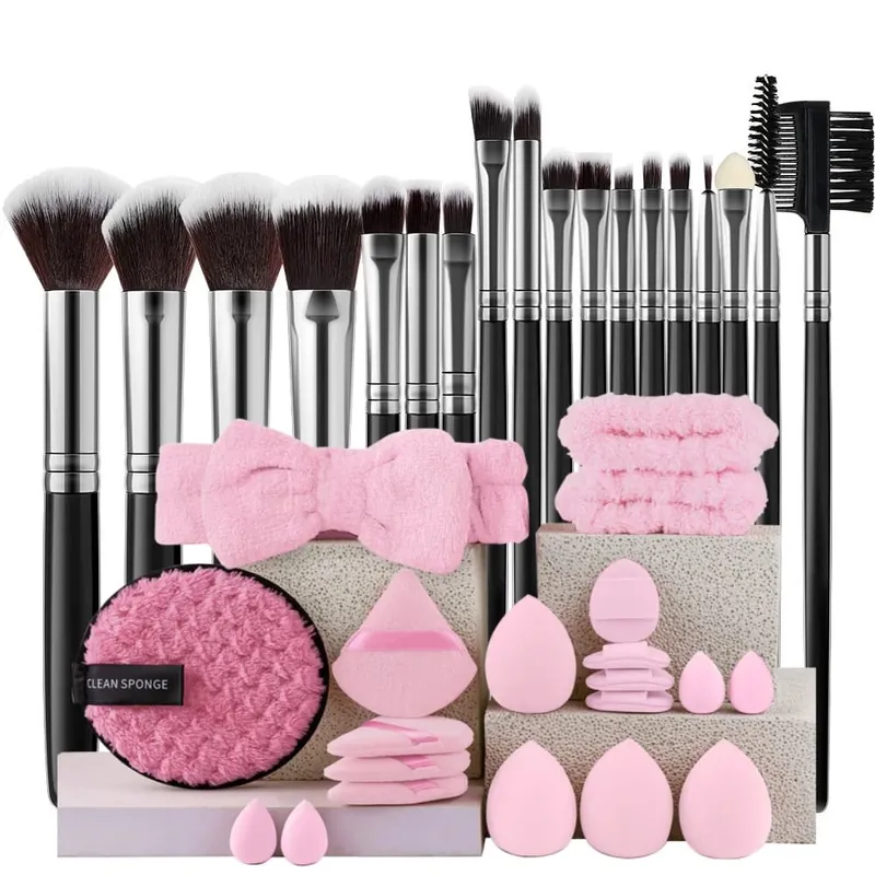 18PCS Women's Makeup Brushes Set - Eye Shadow Foundation Blush Cosmetic Brushes Soft Make up Tools with Storage Bag — image 9