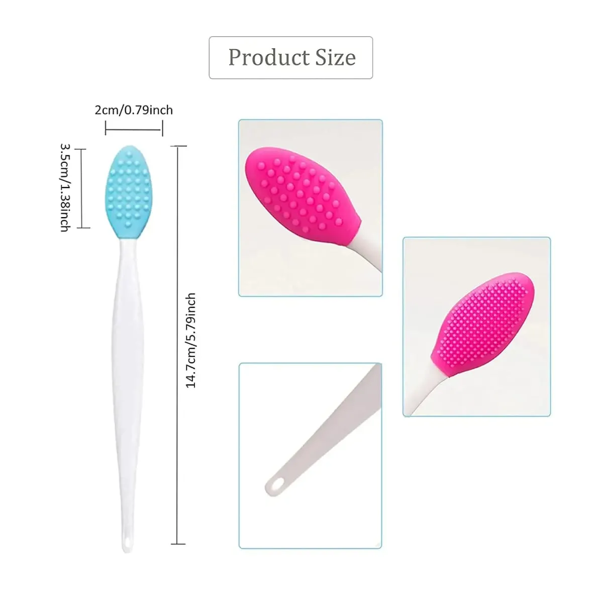 En gros 4 pièces nouveau Design de mode nez Double face outil Silicone lèvres gommage exfoliant brosse pinceaux de maquillage ensemble de pinceaux de maquillage — image 5