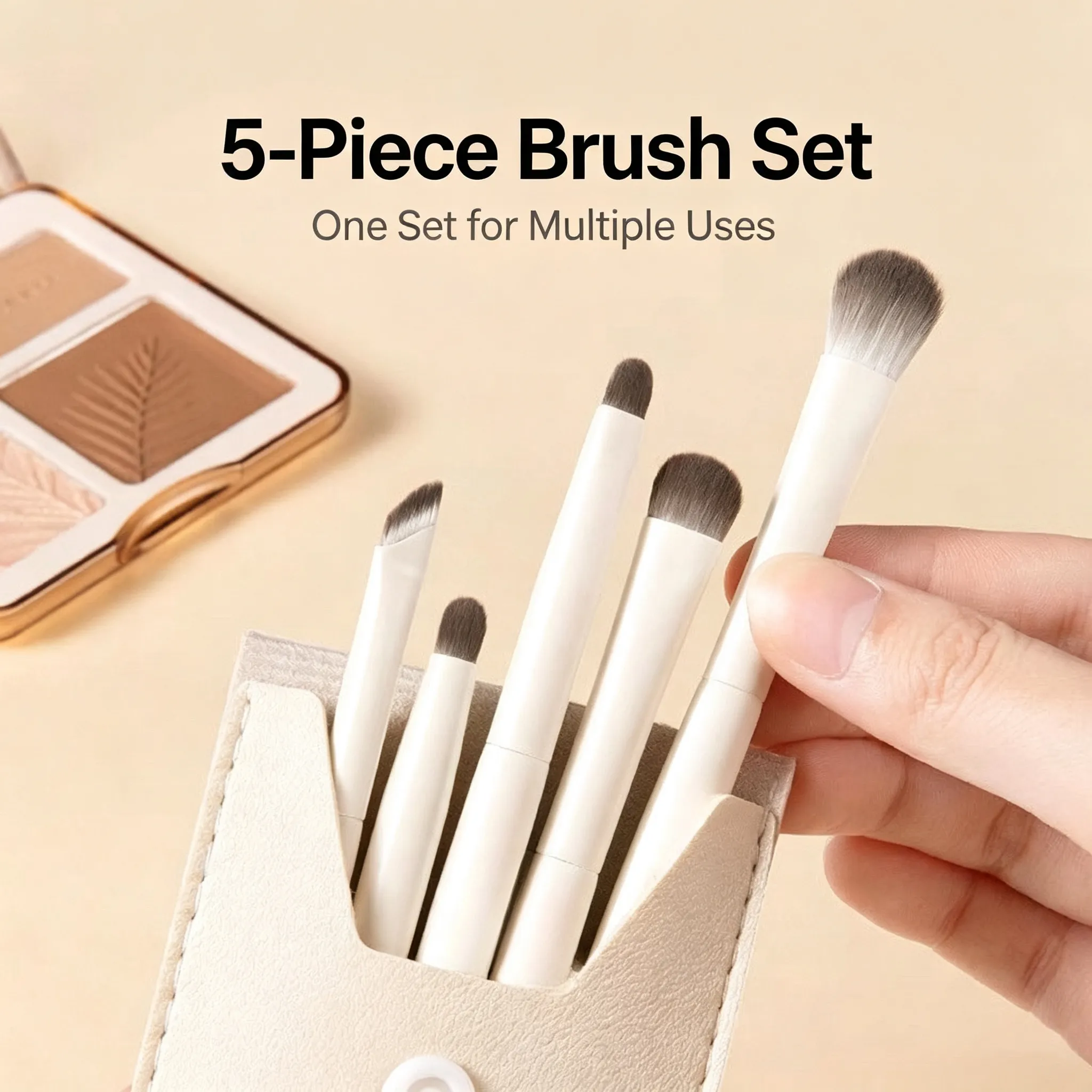 Eye Shadow Brush Set for Beginners Including Color Application Under-Eye Liner and Blending Detail Brushes — image 5